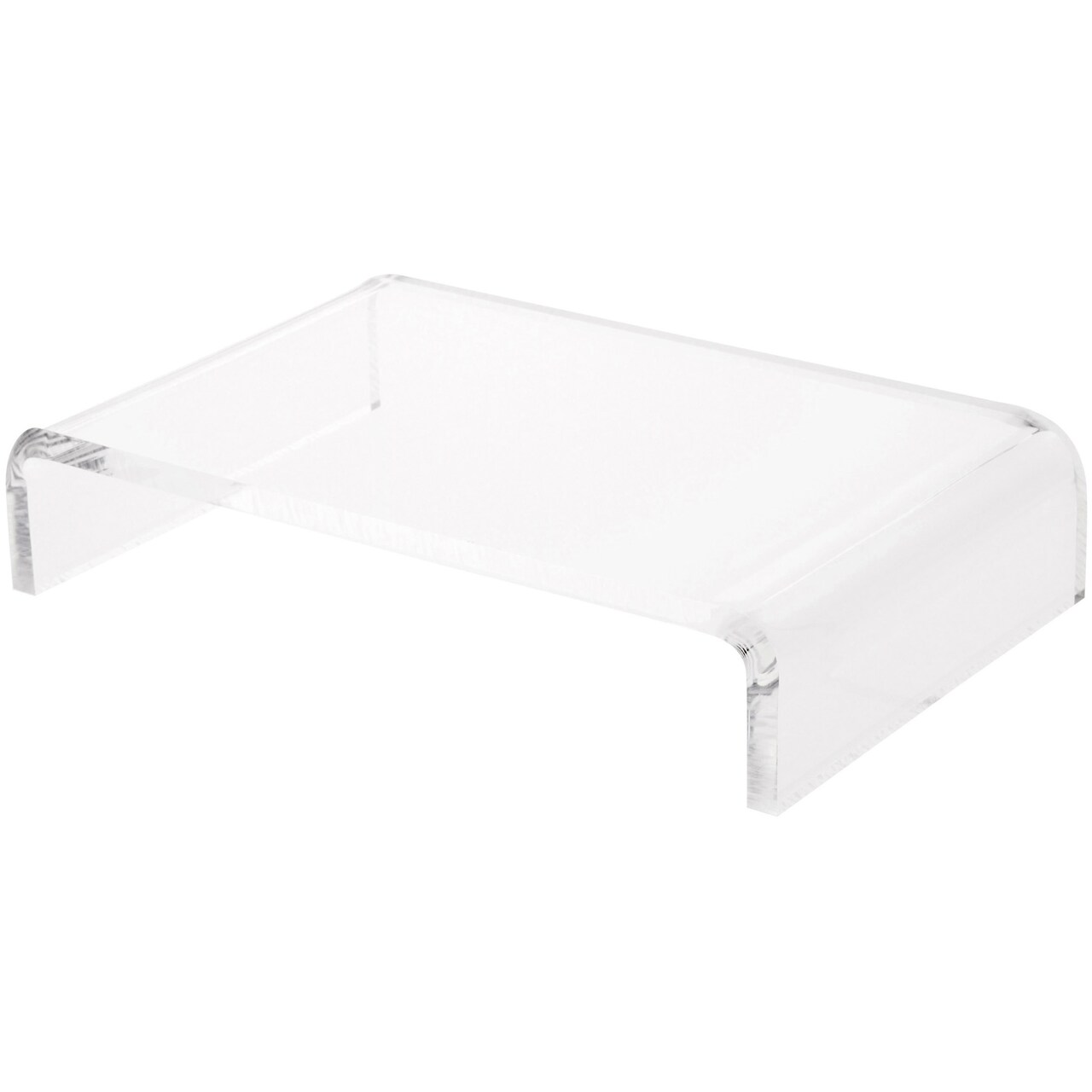 Plymor Clear Acrylic Rectangular Display Riser, 2" H x 10" W x 6" D (3/8" thick)